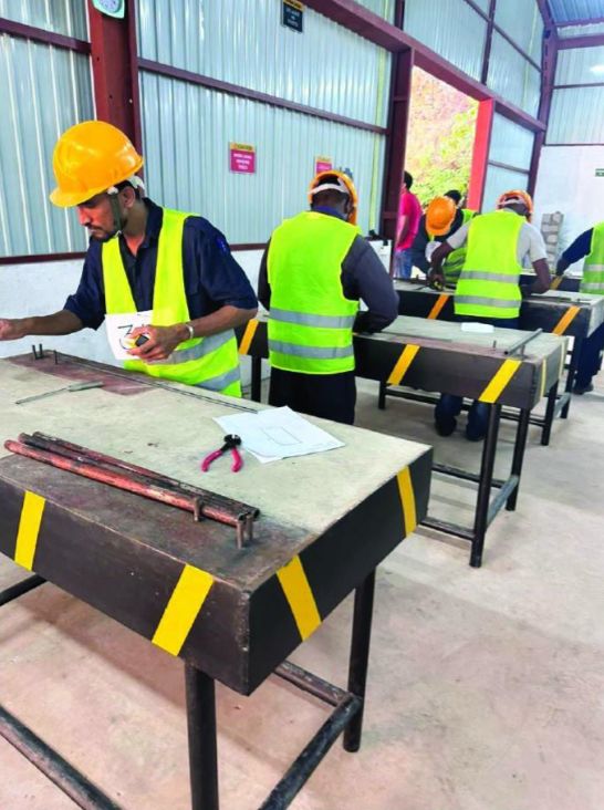 Construction trade training before departure